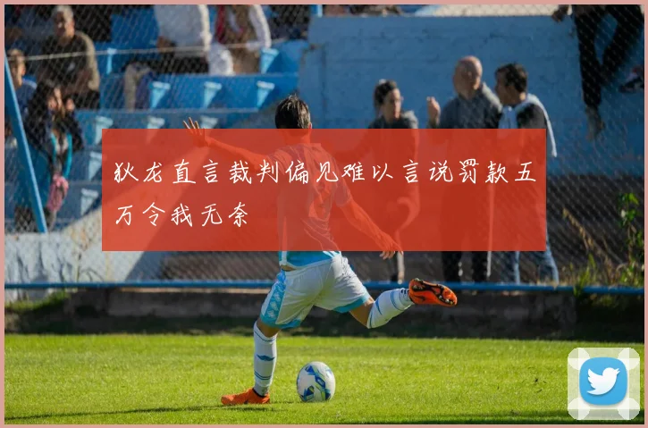 狄龙直言裁判偏见难以言说罚款五万令我无奈